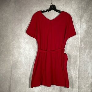 SHEIN Short Sleeve Self Tie Tunic Dress | Medium